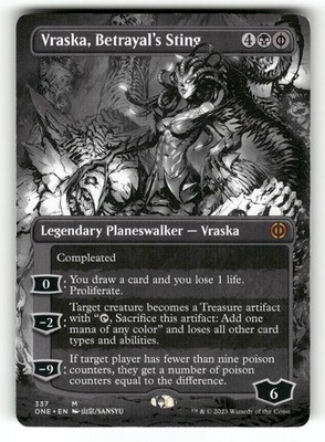 Vraska, Betrayal's Sting Borderless LP Phyrexia: All Will Be One 337 MTG Regular