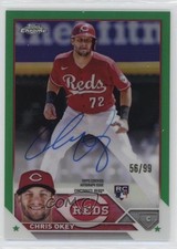 2023 Topps Chrome Update Green Refractor 56/99 Chris Okey #RA-COK Auto 0u2j