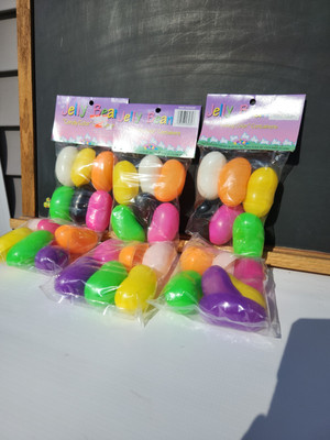 Vtg Easter Unlimited 36ct Plastic JELLY BEAN Shape Candy Color Containers Eggs