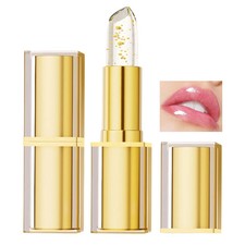 Color Changing Lipstick-Transfer Proof, Gold Crystal Ph Activated Clear Lipstick