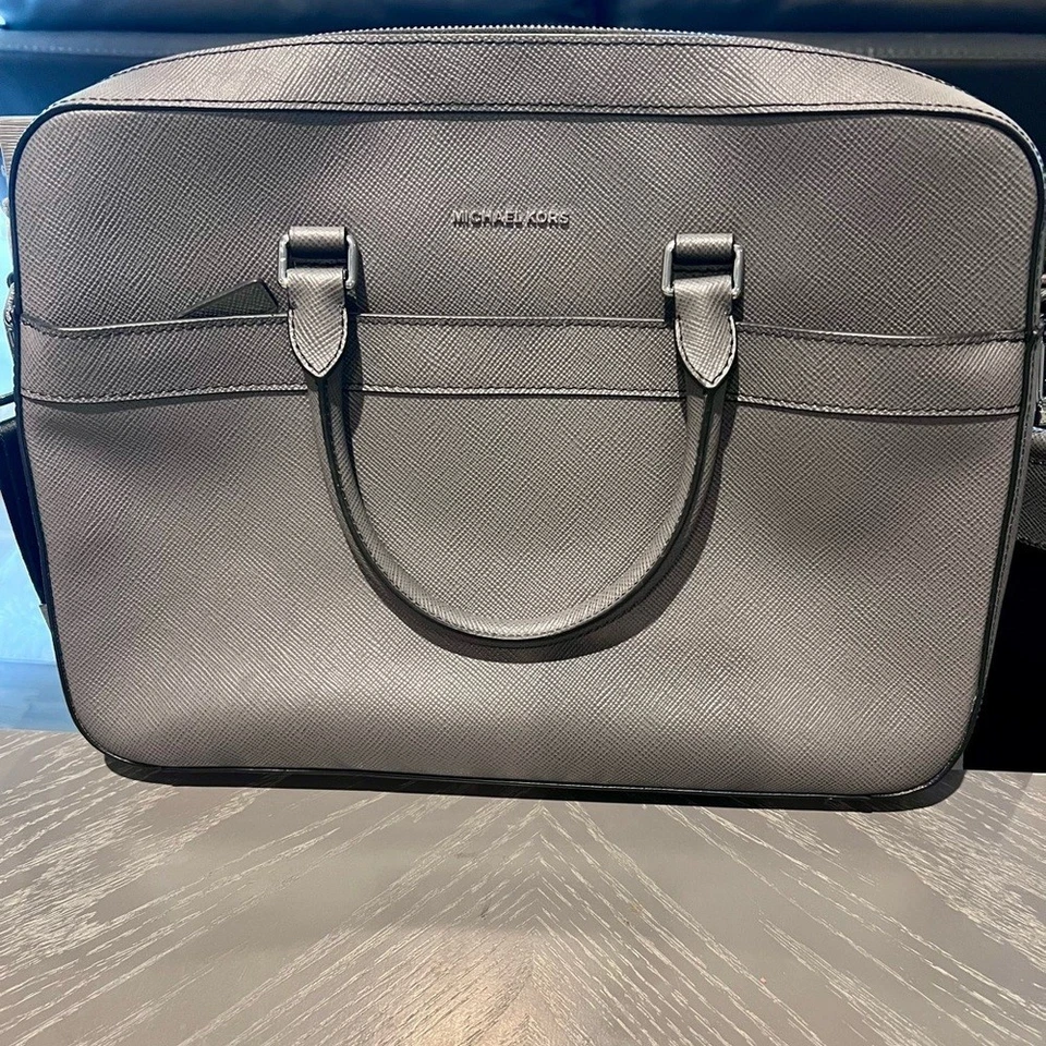 Портфель Michael Kors унисекс серый кожаный - Изображение 2 из 4