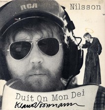 Klaus Voormann GRAPHIC ARTIST BEATLES autograph, IP signed vinyl record cover