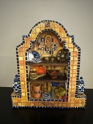 VTG Tonala Mosaic mexican Wall Kitchen Art  Designs pottery 8  X 7.5 