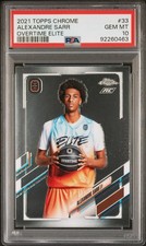 2021 TOPPS CHROME OVERTIME ELITE #33 ALEXANDRE SARR PSA 10