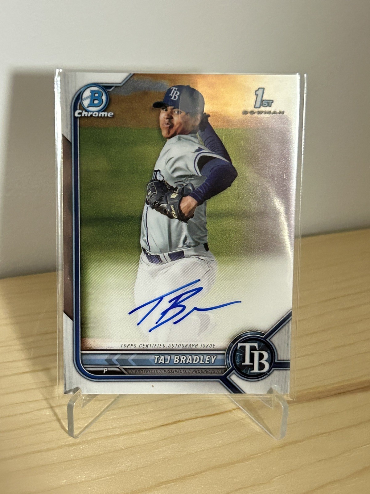 2022 Bowman Taj Bradley Chrome Auto 1st Prospect #CPA-TB Rays