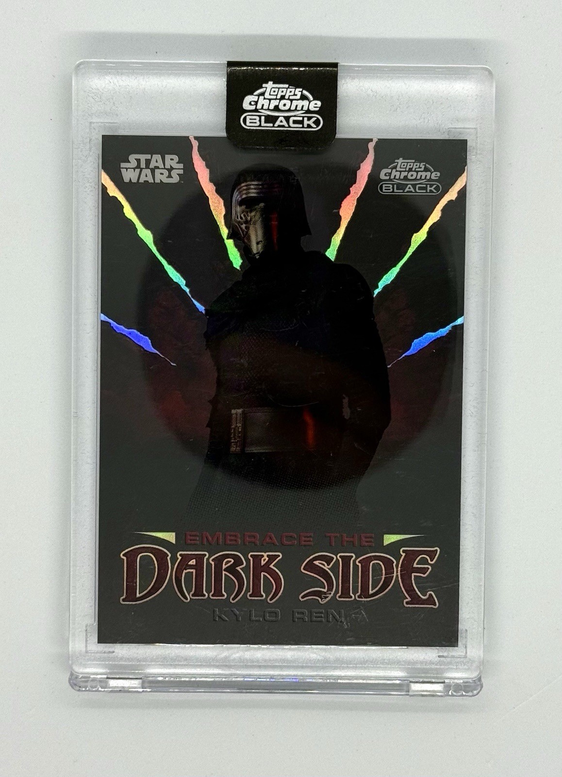 Kylo Ren #ED-10 Star Wars 2024 Topps Chrome Black Embrace the Darkside trading card — raw and PSA graded price guide