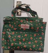 Cath Kidston vintage-style oilcloth tote or "day bag" in a green floral print.