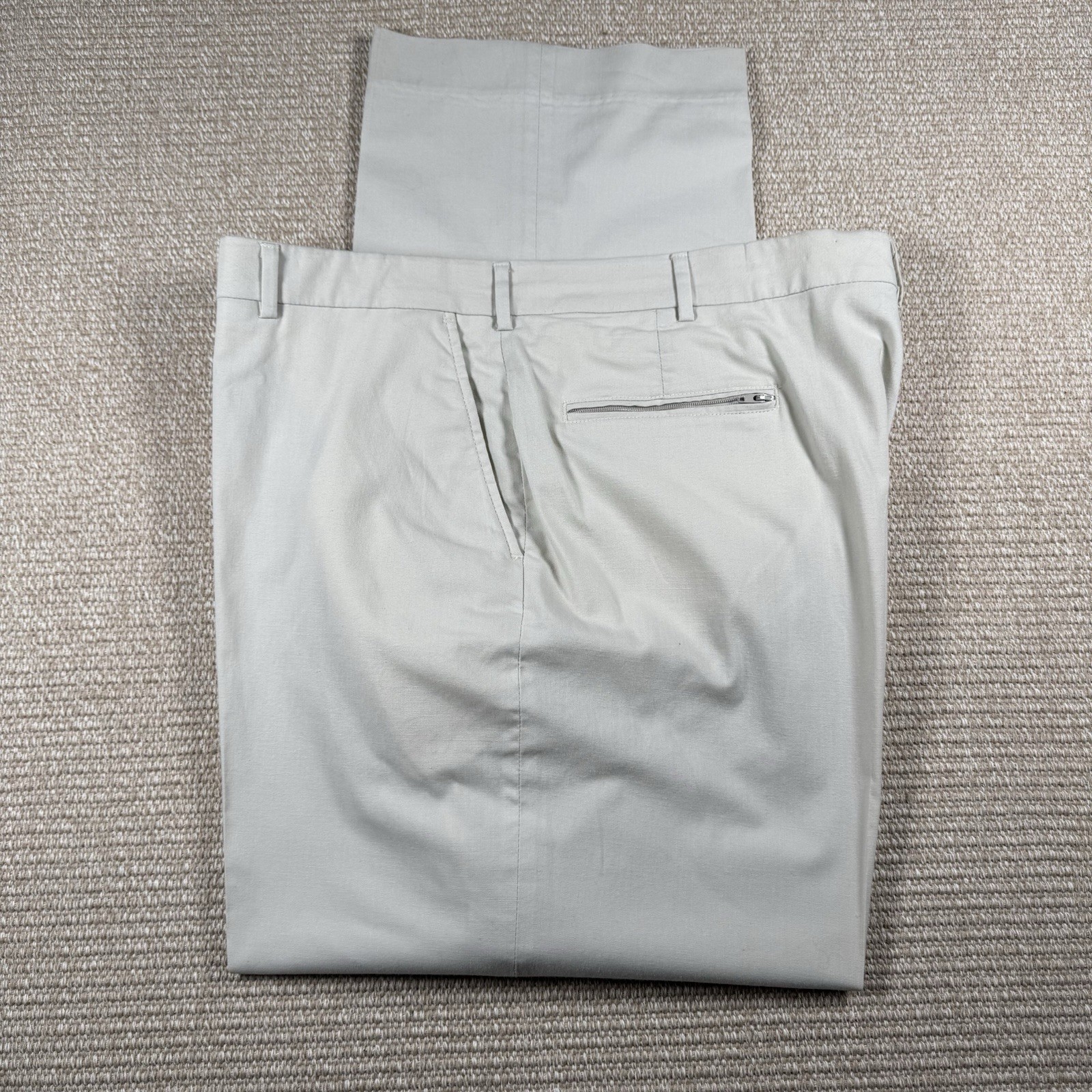 Orvis Men’s Wrinkle Free Travel Chino Pants Sz 40 Made In USA Cotton Blend Khaki