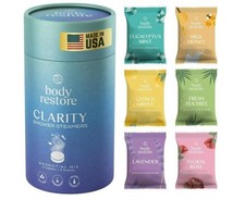 Body Restore Shower Steamers Aromatherapy Gift Set   Clarity 6 Pack Original NEW