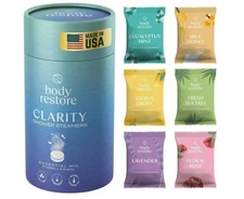 Body Restore Shower Steamers Aromatherapy Gift Set – Clarity 6 Pack Original NEW