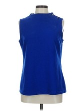 Talbots Women Blue Sleeveless Blouse M