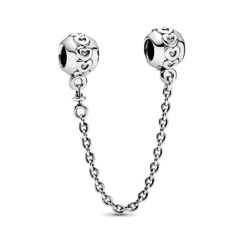 Funkelnde Sicherheitskette Charms passend 925 Original Bettelarmband Damen 925 Silber - Bild 11 von 44