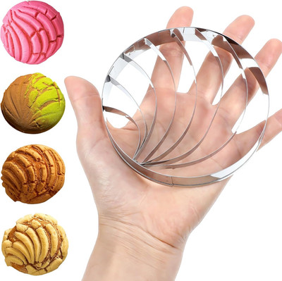 Concha Cutter Mexican Bread Mold 3.94 Inch Stainless Steel Breakfast Concha Stam