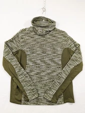 XXL Nike Pro HyperWarm Pullover Olive Funnel Neck Womens Active Top Brushed Warm