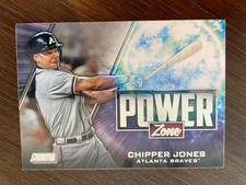 Chipper Jones 2020 Topps Stadium Club Power Zone insert baseball card #PZ-6
