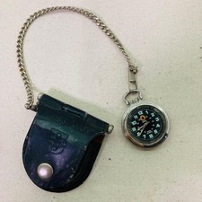 Swiss Army Quartz Pocket Watch Analog Stainless Steel Chain Used