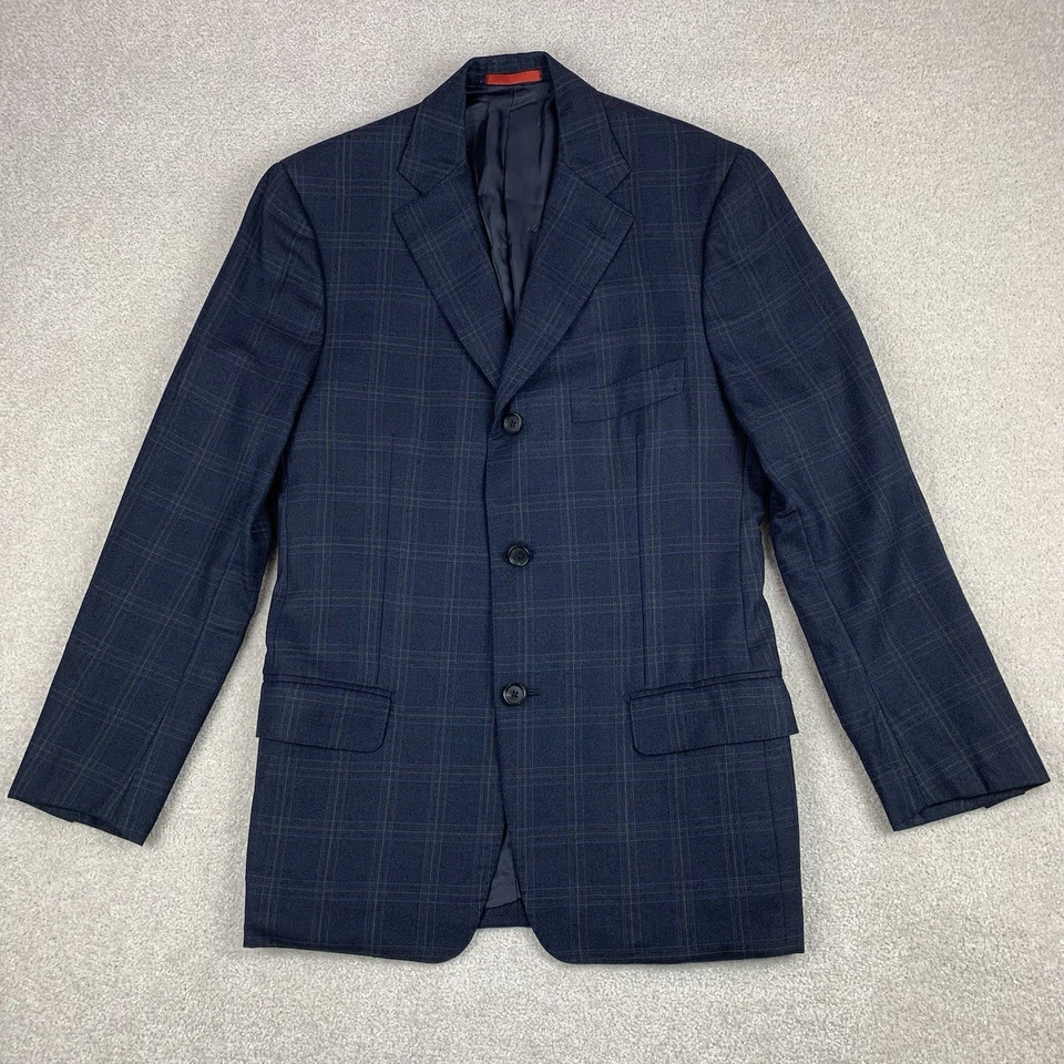 Blazer Abrigo Deportivo Isaia Napoli Base 100% Lana Super 120s Talla 50 Hecho en Italia Foto 2 de 4