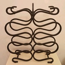 Portabottiglie Vineria Vintage Art Decò Scultoreo Francia Anni 30 Ferro Battuto