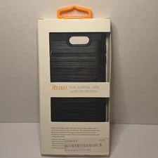 Reiko Duel Material Case Ultra Protection w/ Card Slot for Galaxy J7 BLACK