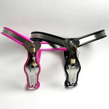 Chastity Belt Stainless Steel Lockable Adjustable BDSM Slave Restraint Underwear