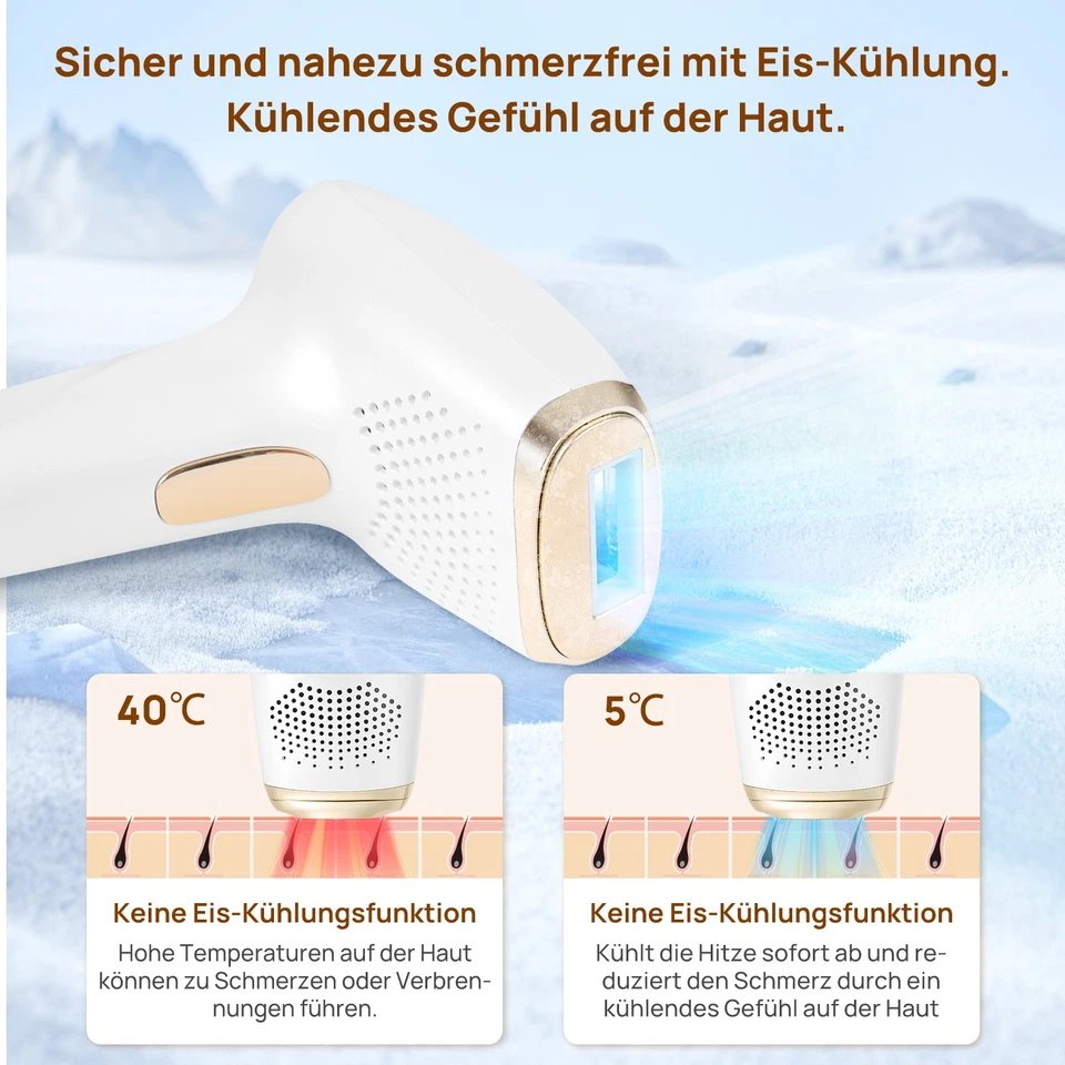 IPL-Haarentferner Haarentfernungsgerät Laser Haarentfernung 999,999 Lichtimpulse - Bild 2 von 4