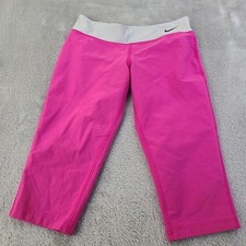 Girls NIKE DRI FIT athletic fitted capri pants Size Small, workout, running Pink
