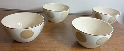4 Noritake AMBIENCE MOCHA JAVA 6'' All Purpose Bowls