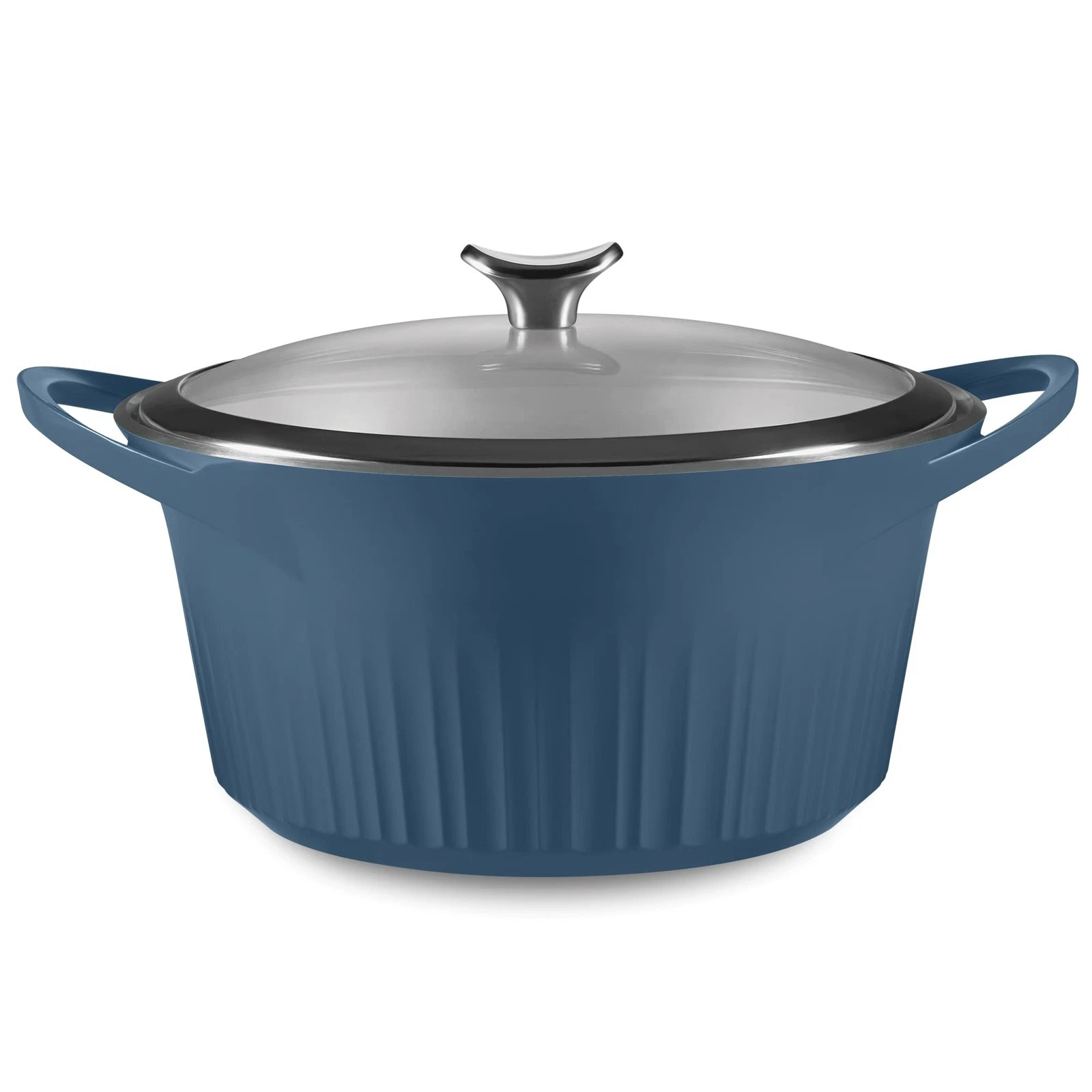 5.5 QT Dutch Oven French Navy Nonstick Ceramic Cast Aluminum Cookware