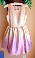 Gold Sparkle to Pink Girls Size 16 Recital Bridesmaid Formal Flower Girl Dress