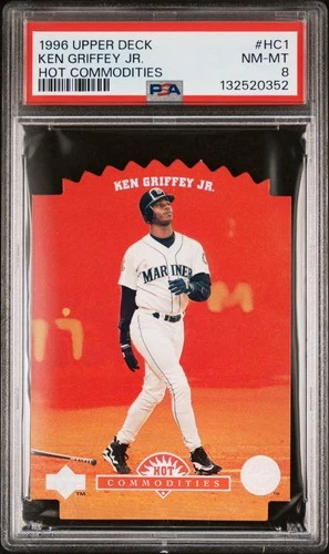1996 Upper Deck Ken Griffey Jr Hot Commodities PSA 8