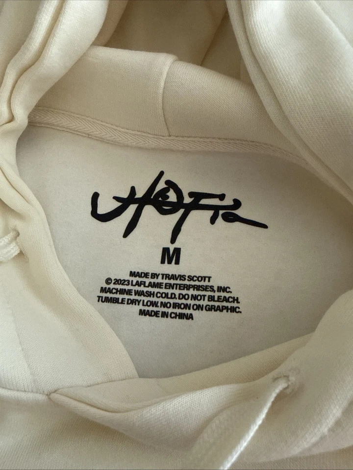 Travis Scott Utopia Tour 2023 Circus Maximus White Hoodie Size M - Image 4 of 4