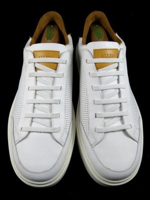 Allen Edmonds ''OLIVER'' Slip-On Stretch Lace Sneakers 11 EEE  White (729N)
