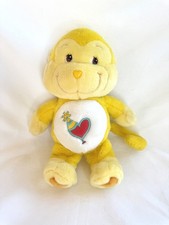 Care Bear Cousins 2004 Playful Heart Monkey 13  Yellow Soft Stuffed Animal Plush