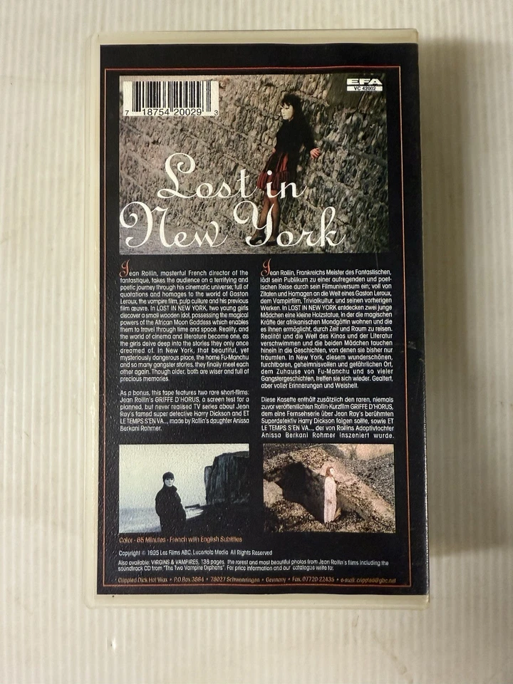Lost In New York VHS ( Purdues Dans New York ) Rare Fantasy VHS French Language - Image 2 of 4