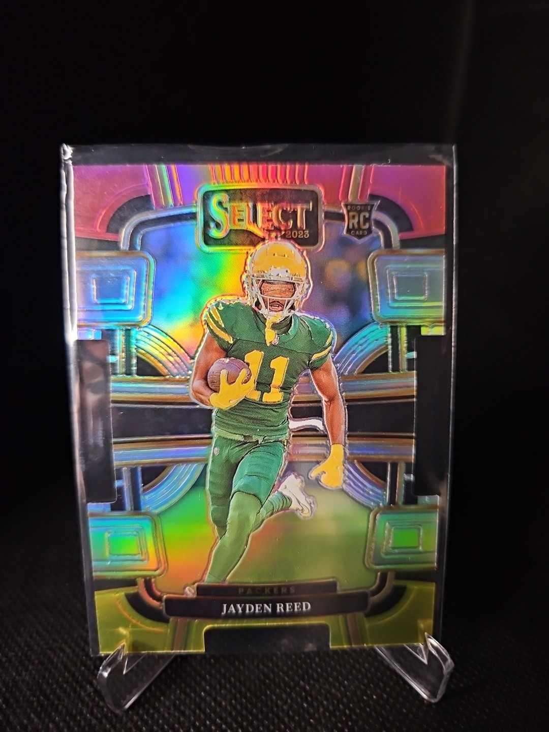 2023 Panini Select Jayden Reed Concourse Red & Yellow Prizm Die Cut #38