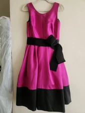 ROKSANDA ILINCIC X DEBENHAMS Fit & Flare Statch Dress Fuschia/pink Sz 8/Eu 36 