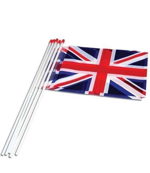 Union Jack Flag Wavers 6 x 10"" (10 Pieces)""