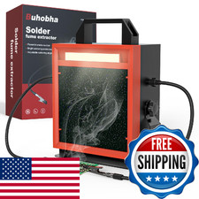 Buhobha Solder Fume Extractor with LED Light & 2 Helping Hands, Solder Fan with