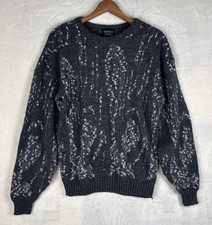 VTG 90s New Era Sweaters Mens L Abstract Knit Pullover USA Made Crewneck Grandpa