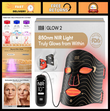 Red Light Therapy Mask for Face - 850nm NIR, Red/Blue LED, 220 LEDs, Rechargeabl