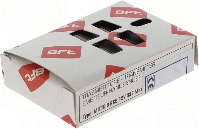 Télécommande BFT MITTO RCB04 Portail Garage 1 Appareil 92 MHz Noir