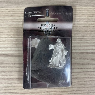 DSM-7439 JUNGER MÄNNLICHER REISENDER MAGIER DUNKLES SCHWERT MINIATUREN FANTASY METAL RPG