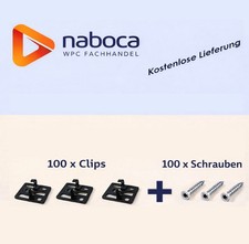 Befestigung Klammern Edelstahl Clips 8-9mm WPC Montageclips inkl. Schrauben
