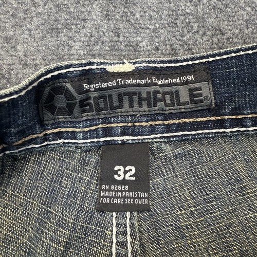 Southpole Jeans Size 30x33 Blue Dark Wash Denim 4180 Vintage Y2K Baggy - Picture 7 of 15