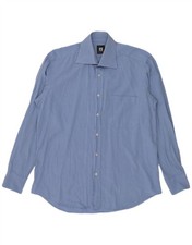 Roccobarocco Mens Shirt Size 15 1/2 39 Medium Blue CJ04