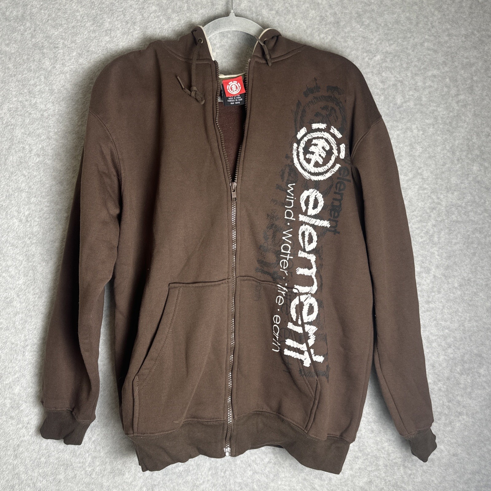 Hoodie Brown Full Zip Y2k Skater Gorpcore Aesthetic Xl
