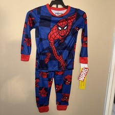New Marvel Spider-Man Boys Size 4 Long Sleeve Pajama Set Cute