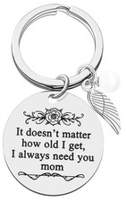 Gifts for Moms from Daughter Son, Keychain/Keyring Mom Birthday Gifts Silver