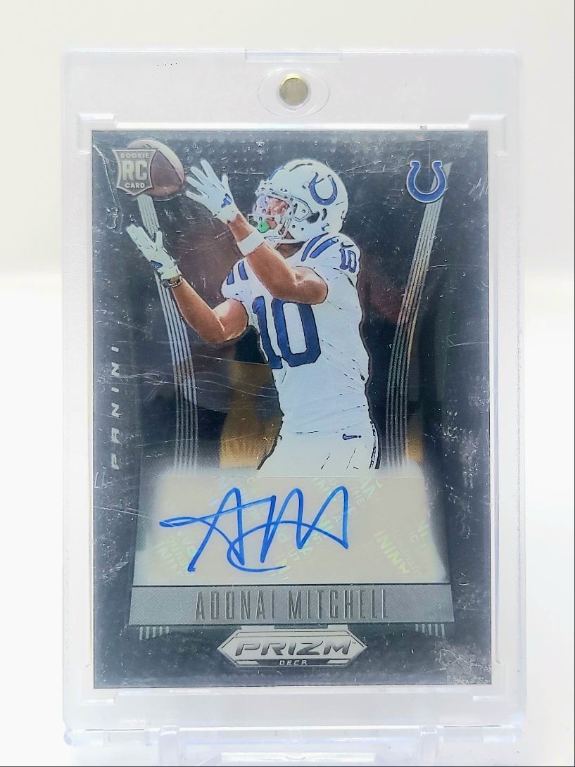 ADONAI MITCHELL 2024 PANINI PRIZM DECA ROOKIE AUTOGRAPH COLTS RC AUTO Q5533