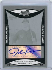 2008 Bowman Chrome Black Printing Plate Autograph #BCP241 Josh Kreuzer No 1 of 1